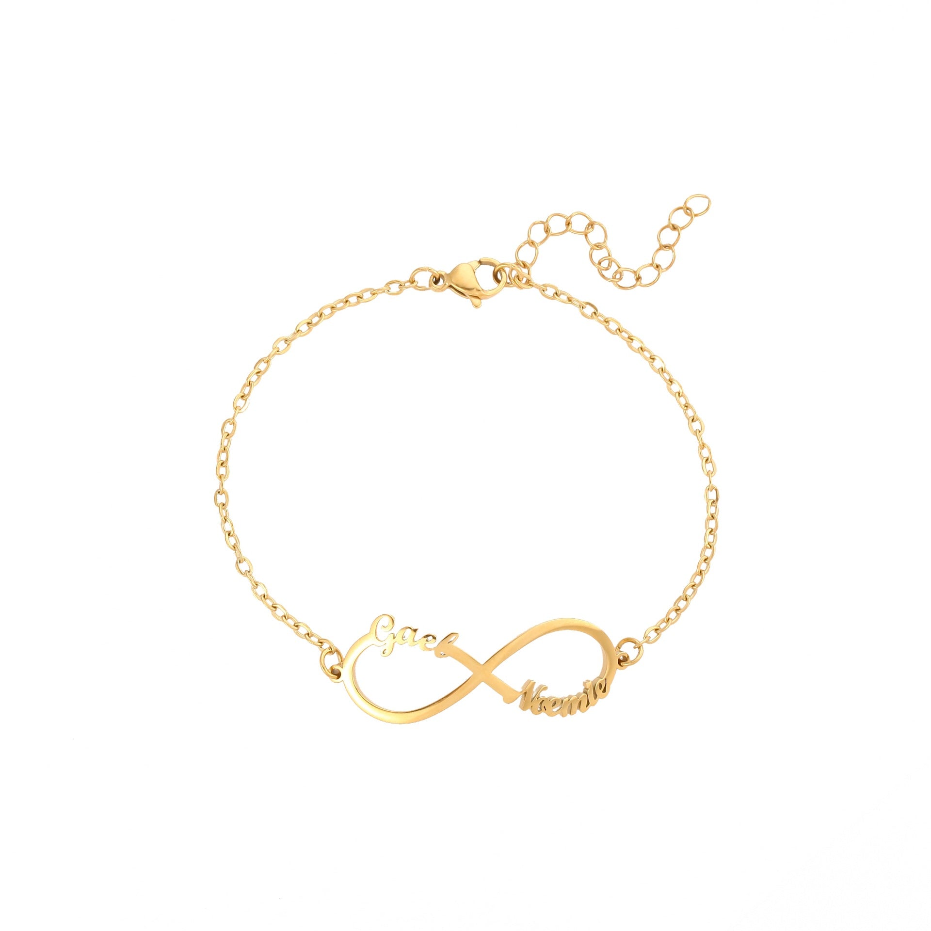 Customized 4 Name infinity bracelet for women