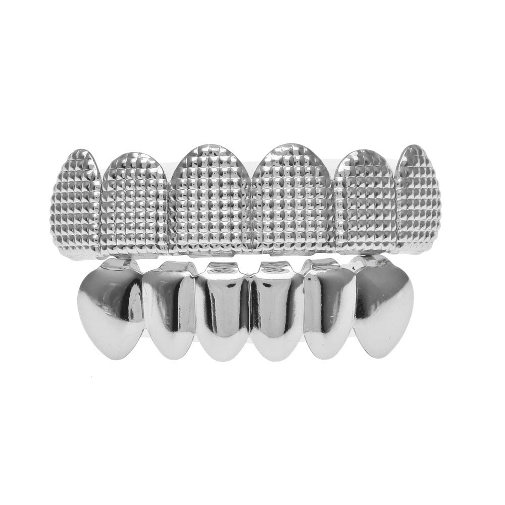 Hip-hop polished braces with gold electroplating