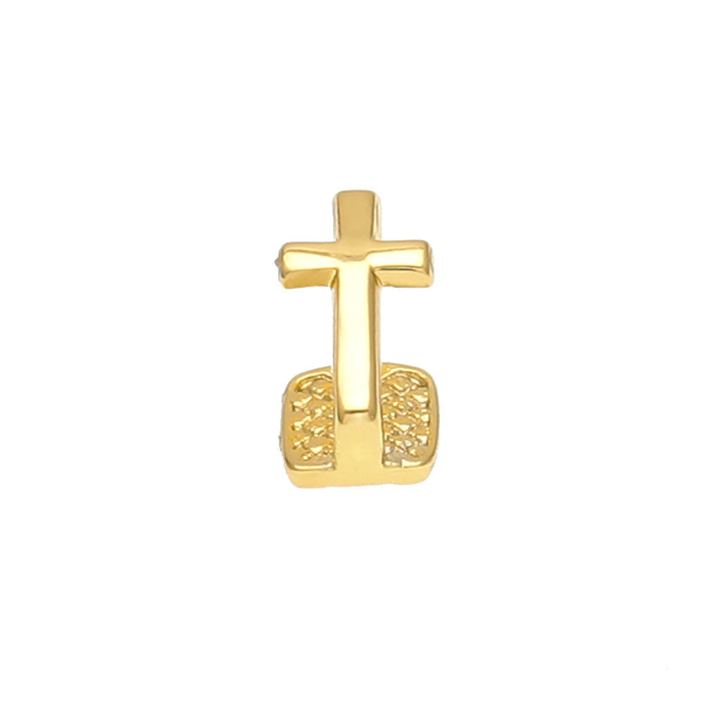 Hip-hop polished braces with gold electroplating