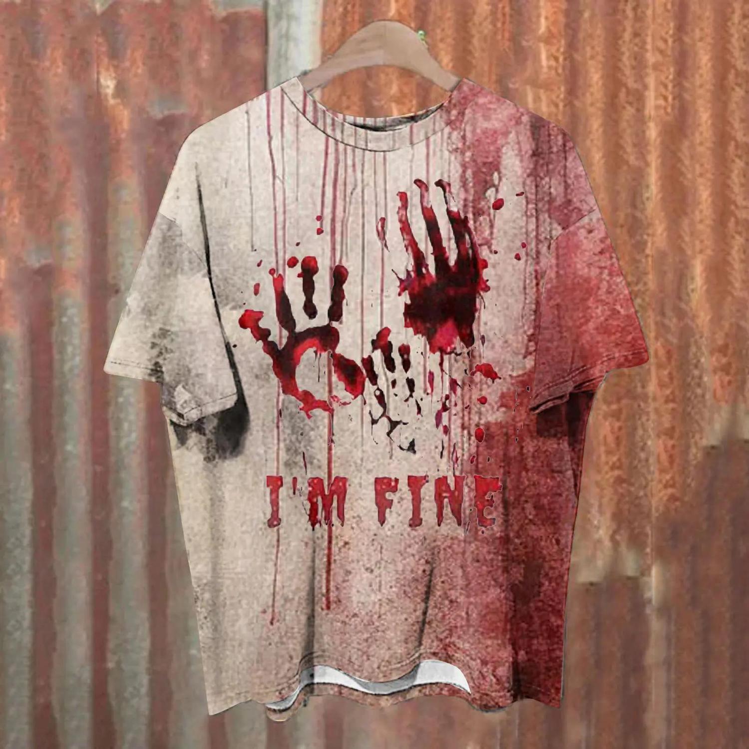 2024 Halloween trendy men's short sleeves